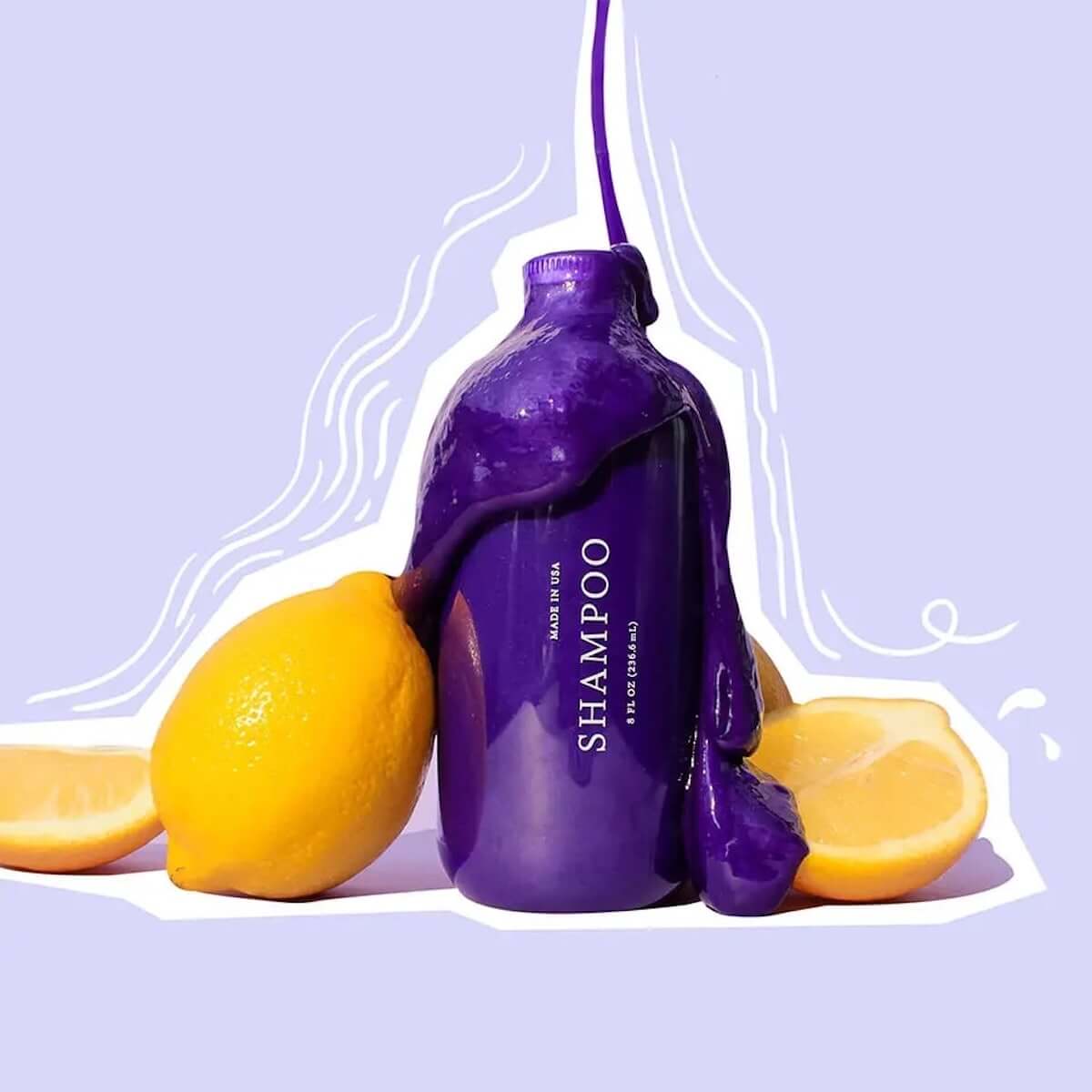 如何修復受損頭髮：紫色洗髮水和檸檬